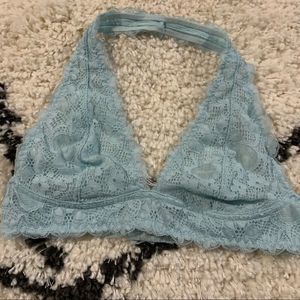 Free People Lace Bralette in Light Blue